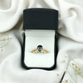 thumbnail image 6 of Rosec Jewels Lab Created Black Diamond Wedding Ring Set - 8X10 mm Pear Shaped Engagement Ring with Wedding Band - AAAA Quality, 10K Yellow Gold, US 10.00, 6 of 9