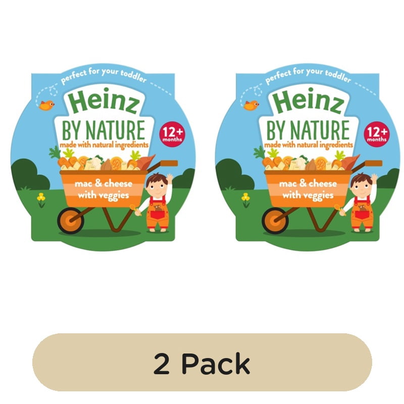Heinz Macaroni Cheese and Vegetable Baby Food Tray 1+ Year 200g, British Import (Pack of 2)