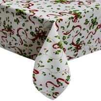 TEKTRUM Wrinkle Free 60"x102" Rectangular Holiday Tablecloth