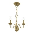 thumbnail image 4 of Livex Lighting - Windsor - 3 Light Mini Chandelier in Traditional Style - 14, 4 of 5