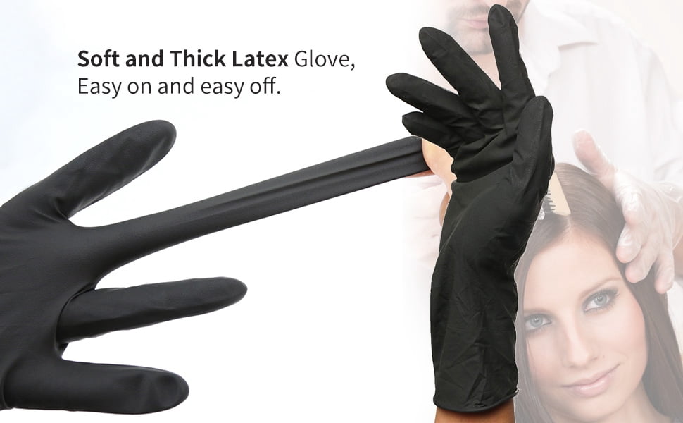 Zalati Gants En Latex 3 Paires Taille L - Réutilisables Pour Teinture Cheveux, Nettoyage Ou Bricolage