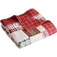 thumbnail image 4 of Greenland Home Fashions Oxford 100% Cotton Reversible Throw Quilt, Red, 50x60-inch, 4 of 6