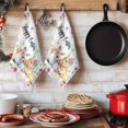 thumbnail image 6 of Easter Rabbits Kitchen Towels Set of 2, Cute Bunny Faisy Leaf Eggs Spring Colorful Plaid Absorbent Dish Towels for Kitchen, Microfiber Hand Towel, Quick Drying Tea Towel for Cleaning Dishcloths, 6 of 7