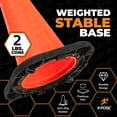 thumbnail image 6 of Xpose Safety 12 Inch Orange Traffic Cones - Multipurpose PVC Plastic Safety Cone for Parking, Soccer, Caution, Kids and Construction (15 pack), 6 of 7