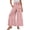 468#Light pink, variant on Womens Hawaiian Print Wide Leg Trousers Elastic High Waisted Ties Ruffle Hem Palazzo Lounge Pants Royal Blue L
