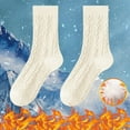 thumbnail image 3 of iOPQO Winter Thermals for Women, Crew Socks for Women, Thick Socks Women, Soft Socks for Women, Thermal Socks for Women Cold Weather, White A, 3 of 3