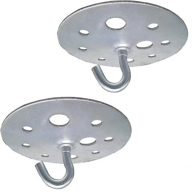 Crochet de Plafond Rond en Métal Base 90mm Crochet de Chaîne, 2 Pcs pour Litière