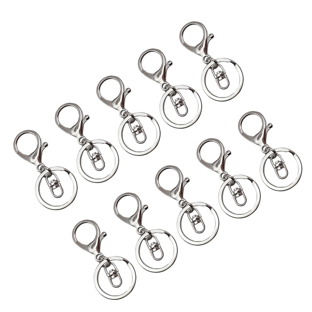 ZheElen 10pack/lot Metal Key Chain Snap Hooks - Accessories For Personalized Keychain Is Low WhiteK lobster +spla 1Set