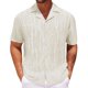 thumbnail image 1 of Blusa y camisa de manga corta con cuello vuelto Camisa de verano de color liso de manga corta para hombre Camisa holgada de media manga que no necesita planchado Top/camisa de manga corta con solapa T, 1 of 5