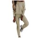 thumbnail image 1 of Conjunto deportivo de mujer de color liso y cuello redondo - Jersey informal de otoño-invierno con pantalones - Poliéster y spandex - Tallas S-XXL, 1 of 7