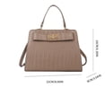 thumbnail image 2 of Bolsa De Hombro Bolso de mano para mujer, diseño de cocodrilo, bolsos tipo satchel de cuero PU, elegante embrague (caqui) Tmvgtek Para Estrenar, 2 of 3