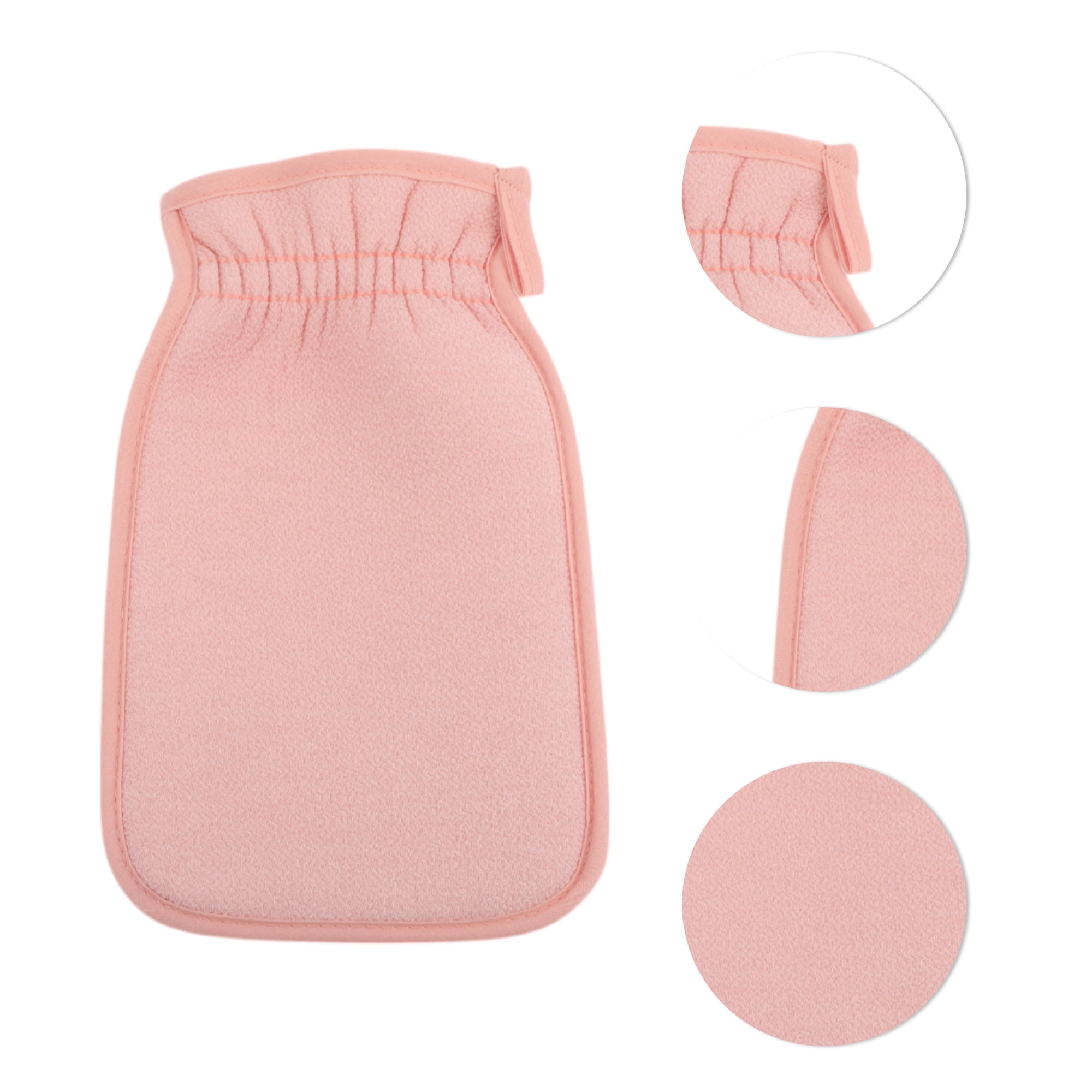 Unique Bargains Gloves Bath Towel for Shower Room 14x24cm 1 Pc Pink