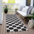 thumbnail image 6 of Addison Rugs Chantille Indoor/Outdoor Transitional Circles Black Washable Runner Rug, 2'3" x 7'6", 6 of 6
