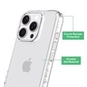 onn Protective Gel Phone Case for iPhone 16 Pro - Clear