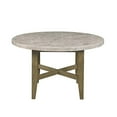 thumbnail image 4 of Rustic Oak &amp; Marble Round Dining Table, 52" Seats 6, Kitchen/Dining Room, 50mm Marble Top, Wood Base, Oak Finish, Elegant &amp; Durable, Easy Clean, China, 4 of 6