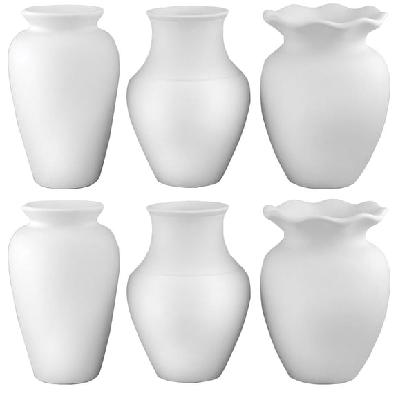 Mayco Great Shapes Bisque Vases