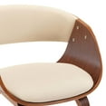 thumbnail image 4 of vidaXL 1 Piece Bent Wood & Faux Leather Dining Chair with Armrests for Kitchen, 4 of 74