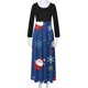 thumbnail image 5 of Vestidos Para Mujer Vestidos de Otoño Tallas Grandes Estampado Navideño Manga Larga Cuello Redondo Hasta El Tobillo Vestido Largo Odeerbi ODB151638, 5 of 6