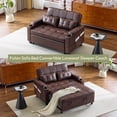 thumbnail image 5 of Ktaxon Sofa Bed, Bronzing Cloth Mechanical Pull-Out Loveseat, Convertible Couch for Living Room, Apartment Brown, 5 of 9