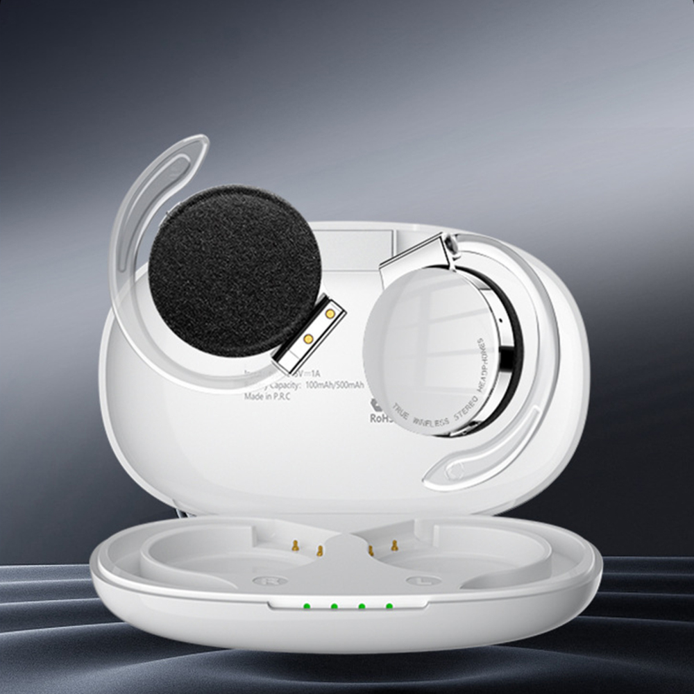 Wireless Ear Clip on Headphones OnEar with Breathing Light for Sports