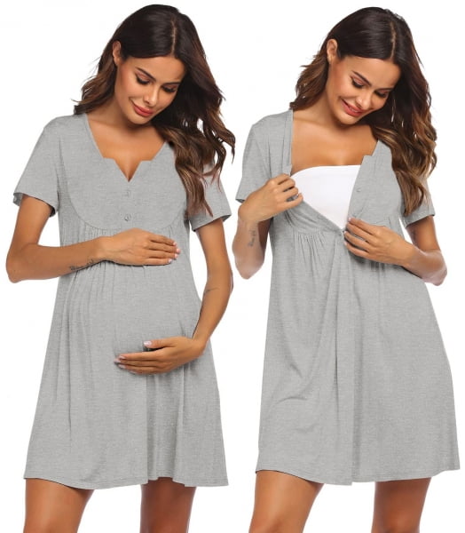 Maternity Nursing Nightgown with Romper  Walmartcom