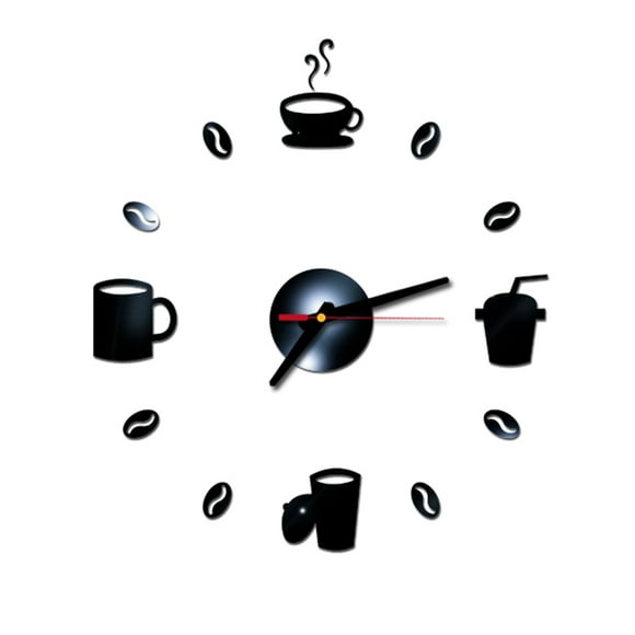Mistaha Horloge Murale DIY Sans Cadre Autocollants Muraux Silencieux 40 Pouces de Diamètre Design Moderne pour Salon Cuisine Bureau Chambre Décorations Cadeaux