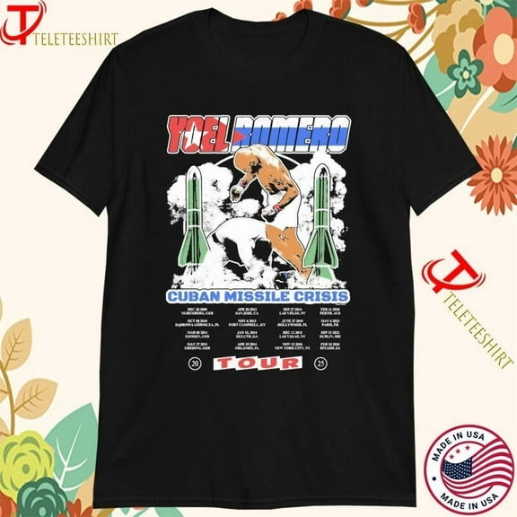 VINTAGE Yoel Romero Cuban Missile Crisis Tour 2025 T-shirts S-5XL Multicolor