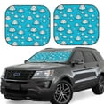 thumbnail image 2 of Daiia Hippo In Water Head 2PCS Car Windshield Sun Shade, Foldable Sun Shield for Car Front Window, Auto Sun Blocker Visor Protector Universal for Truck SUV Pickup-Large, 2 of 7