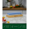 thumbnail image 3 of Royal Craft Wood Premium Whetstone Sharpening Kit, 2 Side Grit 1000/6000 Waterstone - Professional Grade Whetstone Set with Knife Sharpening Angle Guide and Non-Slip Bamboo Base (White/Blue), 3 of 6