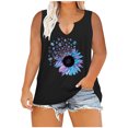 thumbnail image 2 of SMihono Womens Tops Womens Tank Top Women Oversize Summer Women Printed Color Dots V Neck Tank Sleeveless Tee Plus Tops Tank Tops for Women Womens Summer Tops, 2 of 7