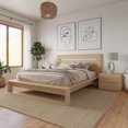 thumbnail image 3 of Ophelia 4 Piece Bedroom Set with Headboard, Slatted Bedframe, 2 Nightstands, 3 of 5