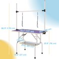 thumbnail image 2 of Adjustable Purple Dog Grooming Table with Slings & Storage - 43" x 23.5" - Ideal for Pet Washing, Trimming & Bathing at Home or Grooming Salon, 2 of 7