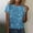 Blue, variant on Women's 2024 Sparkly Sequin Tops Short Sleeve Glitter Loose Party Shirt Blouse Night Out Shirts for Party Evening