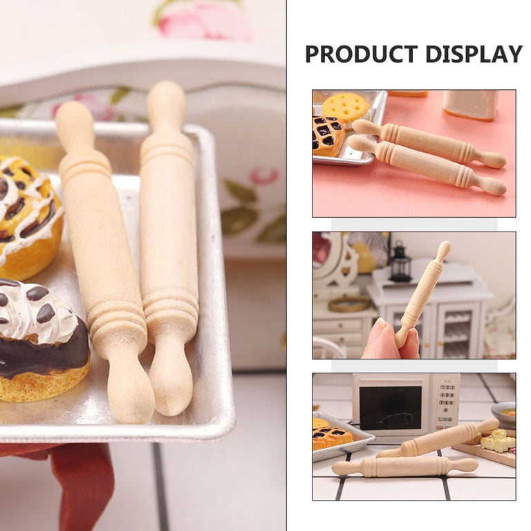 10 Pack Kids Rolling Pins – 9 Inch Silicone With Wood Handle, 5 Colors, Non-Stick For Dough, Cookies, Fondant