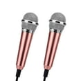 thumbnail image 3 of EeaseCA 2 Pcs Microphone Mobile K Song Microphone National K Bar de Chant Microphone Artefact de Chanson Microphone de Cellulaire Mini Microphone (Or Rose, Type Aléatoire), 3 of 8