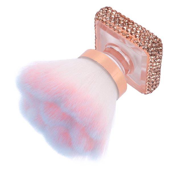 Cepillo Para Polvo De Uñas Para Uñas Acrílicas, Plumero Rosa Rosa, Removedor De Polvo Para Manicura Y Decoración De Uñas, Herramienta De Limpieza De Pinceles De Maquillaje