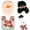 White, variant on Darzheoy Christmas Toilet Seat Cover Set Santa Claus 4 Piece Set Toilet Cover Bathroom Christmas Decoration Daily Necessities