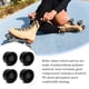 thumbnail image 5 of Sonducket 4 piezas de rueda de patín, componentes rodantes de repuesto, accesorios modificados, ruedas gruesas para patines, accesorio deportivo patinar Negro, 5 of 6