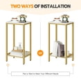 thumbnail image 2 of HOOBRO Side Table, Industrial Tall End Table with Adjustable Mesh Shelves, Small Entryway Table, Telephone Table, Laptop Table for Office, H, 2 of 8