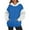 Blue, variant on Women's Color Block Oversized Hoodie, Plus Size Pullover Sweatshirt with Pocket, Drop Shoulder Long Sleeve Casual Streetwear Top for Winter Outfits, Lounge Wear and Athletic Comfort Black L
