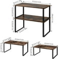 thumbnail image 3 of Wood Cupboard Shelf Organiser, Pack of 2 Stackable Kitchen Cabinet Organizer Rack for Spice Storage on Counter, 3 of 6