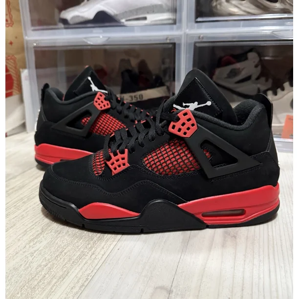 Size 8 - A i r-Jor-dan 4 Retro Red Thunder Mens CT8527-016