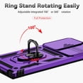 thumbnail image 6 of for Samsung Galaxy S22 Ultra Case with Camera Lens Cover HD Screen Protector, Military-Grade Drop Tested Magnetic Ring Holder Kickstand Protective Phone Case for Samsung Galaxy S22 Ultra 5G (Purple), 6 of 17