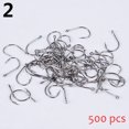 thumbnail image 2 of Flmtop 500 Pcs Fish Jig Hooks with Hole Fishing Hook Tackle Box Carbon Steel Fishhook, 2 of 9