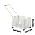 thumbnail image 3 of Merryso Foldable Laundry Hamper, White Metal Dirty Clothes Basket, Space-Saving Collapsible Laundry Storage for Bathroom Bedroom, Easy Clean Decorative Multi-Purpose Hamper, 3 of 6