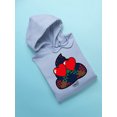 thumbnail image 3 of Argyle Love Emoji - Playful Hearts Graphic Men's Hoodie, 3 of 4