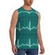 thumbnail image 2 of Balery ECG Wave Camisetas sin mangas para hombre, absorbe la humedad y protege contra el mal olor.-X-Large, 2 of 7