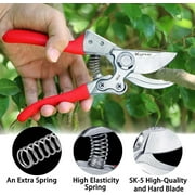 Kynup Pruning Shears for Gardening, Garden Hand Shears, Professional Bypass Pruner Hand Shears Heavy Duty, Pruners for Gardening, Garden Clippers, Hedge Shears, Garden Tools(Red)