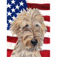 thumbnail image 1 of Goldendoodle USA American Flag Flag Garden Size, 1 of 1