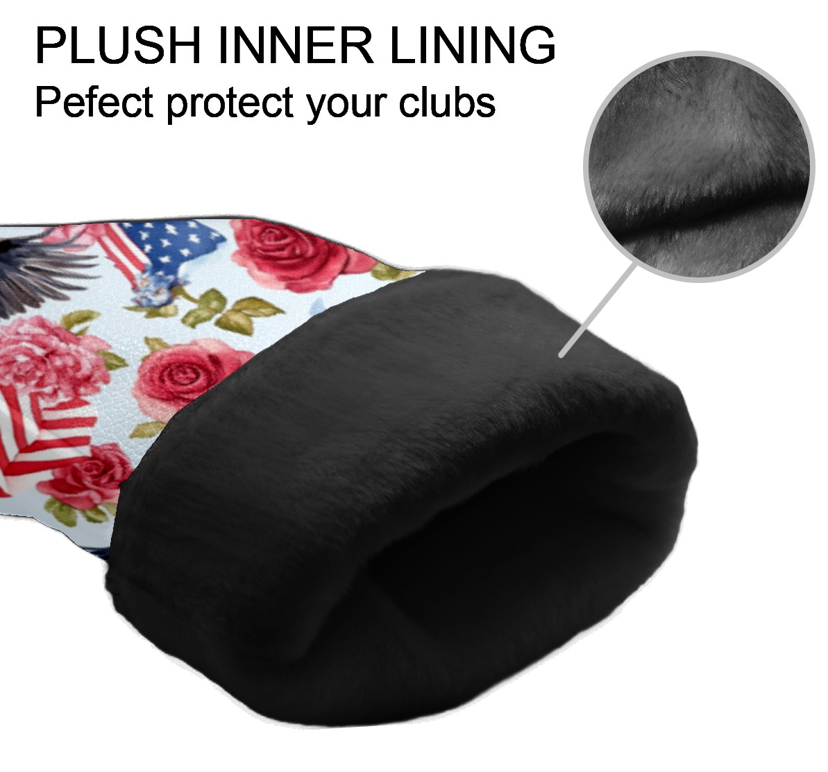 Golf Club Head Cover Waterproof Leather Golf Accessories HeadCovers Set Driver Headcover for Women Men Bird And Rose Pattern